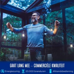 SHINE - Lichtsnoer - Lichtslinger Op Zonne-energie - Solar Led Prikkabel - Feestverlichting - Lampjes Slinger - Tuinverlichting - Vintage Basic Sfeerverlichting - 10 Meter En 12 Led Plug-In Lampen -Tuinwereld Verkoop 1198x1200 10