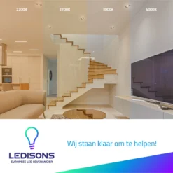 Ledisons LED Inbouwspots Zwart Met Driver - Dimbaar Kantelbaar IP54 3W 2700K Warm Wit Licht 240V 60 Stralingshoek >90 CRI Traploos Dimmen - Vivaro Zwart - Slechts 23MM Inbouwdiepte! 5 Jaar Garantie Energieverbruik: A++ -Tuinwereld Verkoop 1199x1200 3