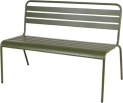 MaximaVida Metalen Tuinbank Max 120 Cm Olijfgroen