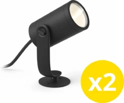 Philips Hue Lily Tuinspot Starterspakket - Prikspot White And Color Ambiance - Prikspots Voor Buiten - Tuinverlichting - 2 Spots - Zwart -Tuinwereld Verkoop 1200x1007 1