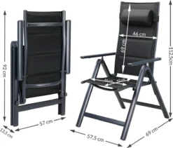 Casaria Tuinstoel Aluminium - 2 Stuks Inklapbaar - Antraciet -Tuinwereld Verkoop 1200x1026 1