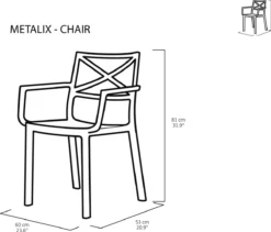 Keter Metalix Tuinstoelen - 4 Stuks - 53,3x60,2x81,3 Cm - Zwart -Tuinwereld Verkoop 1200x1027 1
