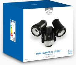 ELRO LF80 2-Kops LED Buitenlamp Met Bewegingsmelder - 2x10W – 1400lm – IP54 Waterdicht - Zwart -Tuinwereld Verkoop 1200x1032 3