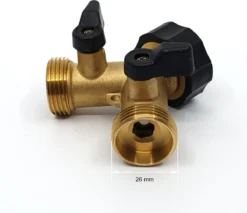 Horvitus Waterverdeler 2 Weg - Y Stuk Kraan Splitter - Voor Europese Kranen - Messing -Tuinwereld Verkoop 1200x1034 5