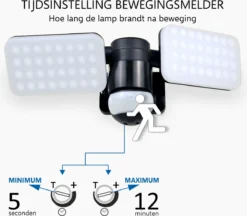 ELRO LF70 Duo LED Buitenlamp Met Bewegingssensor – 2x 10W – 1200LM – IP54 Waterdicht - Zwart -Tuinwereld Verkoop 1200x1051 2