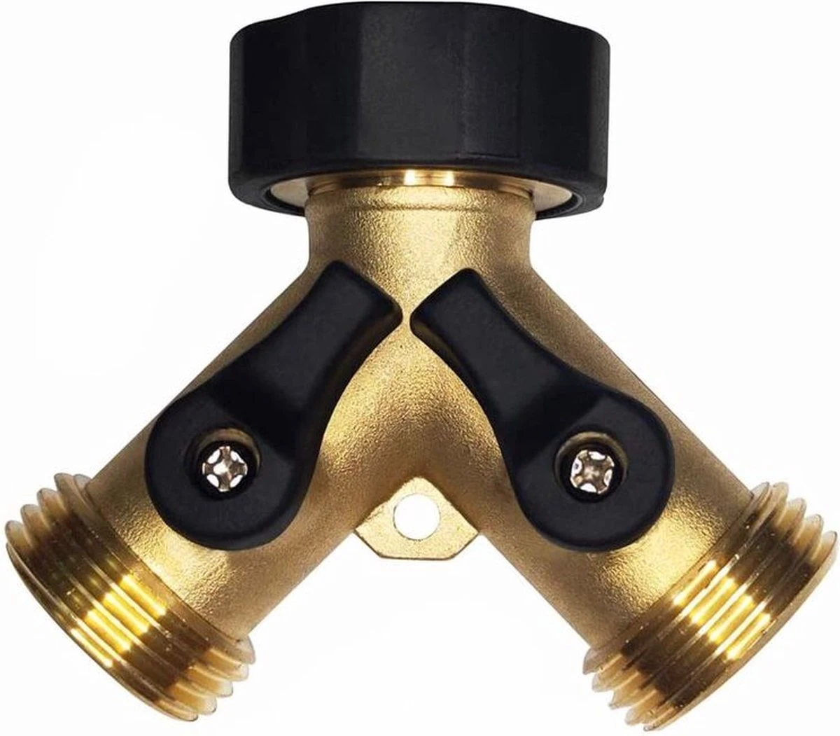 Y Stuk Kraan Splitter – Aanvoer Y Stuk Voor Wasmachine - Waterverdeler - Buitenkraan - Waterverdeler 2 Weg – Messing - 1 Y Stuk Kraan Splitter – Aanvoer Y Stuk Voor Wasmachine - Waterverdeler - Buitenkraan - Waterverdeler 2 Weg – Messing -