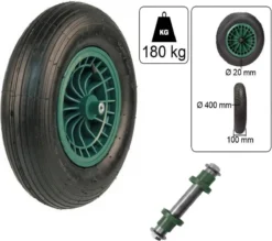 Kruiwagen Wiel 4.00 - 8 Luchtband Lijnprofiel - Asdiameter 20mm -Tuinwereld Verkoop 1200x1062