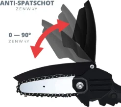 Zenway - Mini Kettingzaag - Snoeizaag - Kettingzaag - Kettingzaag Elektrisch Met 1 Accu- Inclusief Koffer - 1 Extra Accu - Zwart -Tuinwereld Verkoop 1200x1064 6