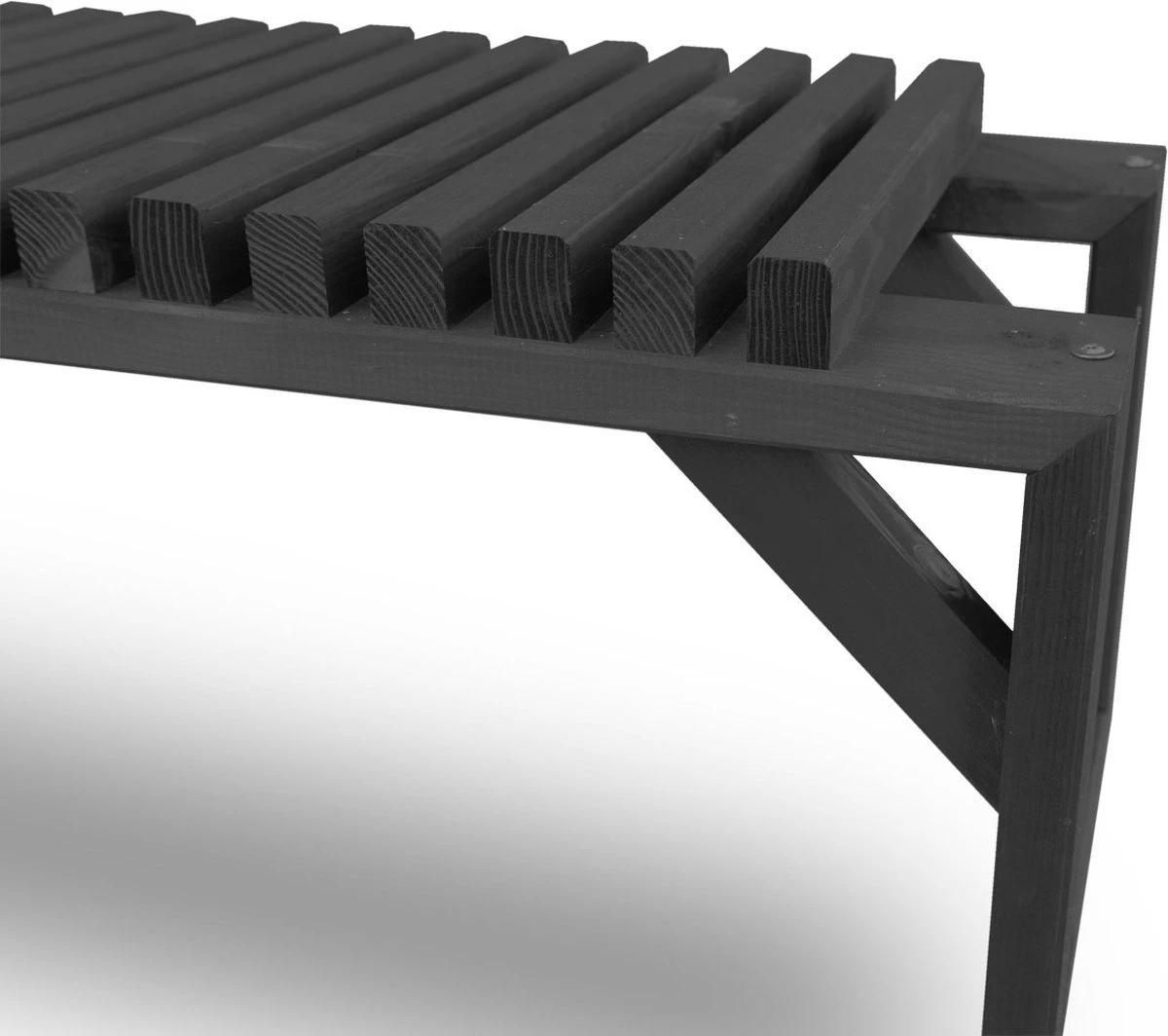 Tuinbank Design 2023 - 150CM - Grenen Hout - Zwart 2 Tuinbank Design 2023 - 150CM - Grenen Hout - Zwart - Afbeelding 2