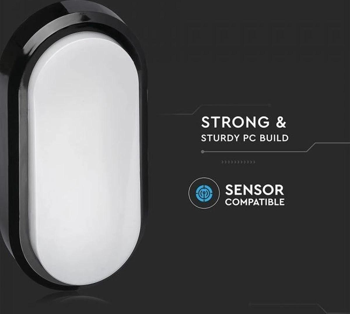 V-Tac Zwarte Ovale LED Plafondlamp Klein 17 V-Tac Zwarte Ovale LED Plafondlamp Klein - Afbeelding 17