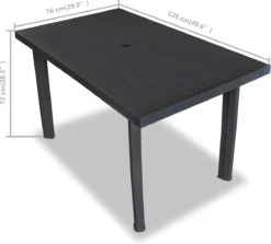 VidaXL Tuintafel 126x76x72 Cm Kunststof Antraciet 16 VidaXL Tuintafel 126x76x72 Cm Kunststof Antraciet -Tuinwereld Verkoop 1200x1082