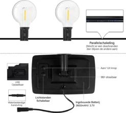 Homèlle Solar Lichtsnoer - 25 LED - 7.5 Meter - Warm-wit - Tuinverlichting Op Zonne-energie - Kerstverlichting - Buitenverlichting - Lichtslinger - Lampjes Slinger - Transperant -Tuinwereld Verkoop 1200x1085 3