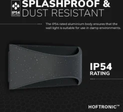 HOFTRONIC Lowa - LED Wandlamp Rechthoek - Up And Down Light (2 Lichts) - 6 Watt 3000K Warm Wit Licht - Modern Design - IP54 Waterdicht - Geschikt Als Binnen En Buiten Wandlamp - 3 Jaar Garantie -Tuinwereld Verkoop 1200x1092 1