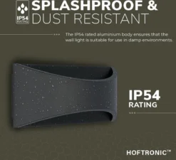 HOFTRONIC Lowa - LED Wandlamp Rechthoek - Up And Down Light (2 Lichts) - 6 Watt 3000K Warm Wit Licht - Modern Design - IP54 Waterdicht - Geschikt Als Binnen En Buiten Wandlamp - 3 Jaar Garantie -Tuinwereld Verkoop 1200x1093 1