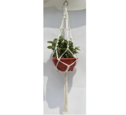 Merkloos Plantenhanger Macramé - Luxe Gevlochten Touw Katoen - 1 Stuk - Plantenpot Ophangen - Planthanger -Tuinwereld Verkoop 1200x1095 5