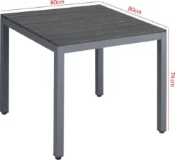 Tuinset 4 + 1 Klapstoelen Tuintafel – Aluminium 80x80cm - Grijs -Tuinwereld Verkoop 1200x1102 3