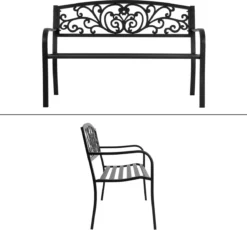 Pro Garden Tuinbank -127 X 60 - Metaal -Tuinwereld Verkoop 1200x1117 1