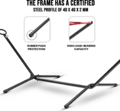 Pro Garden Standaard Voor Hangmat / Hangmat Standaard - Metaal - Zwart -Tuinwereld Verkoop 1200x1118 2