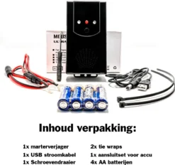 Sparckz Verjager® Marterverjager Auto 12V - Incl. Batterijen - Anti Ongedierte Outdoor & Indoor - Marters, Muizen, Steenmarter & Ratten Verjager -Tuinwereld Verkoop 1200x1128 12