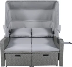 Polyrattan Patio Rieten Meubels Set Voor 2 Personen-Outdoor Rattan Sofa Set Met Intrekbare Luifel-lounge Bank-PE Rotan Loveseat Voor Achtertuin Veranda Tuin Zwembad Balkon-grijs 23 Polyrattan Patio Rieten Meubels Set Voor 2 Personen-Outdoor Rattan Sofa Set Met Intrekbare Luifel-lounge Bank-PE Rotan Loveseat Voor Achtertuin Veranda Tuin Zwembad Balkon-grijs -Tuinwereld Verkoop 1200x1128