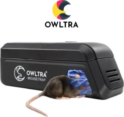 OWLTRA® Elektrische Muizenval - Ongediertebestrijding - Veilig & Hygiënisch - Effectief