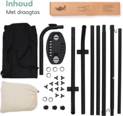 Vita5 Hangmat Met Standaard – 2 Persoons – Incl. Bekerhouder – 205kg Draaggewicht – Beige/Wit 21 Vita5 Hangmat Met Standaard – 2 Persoons – Incl. Bekerhouder – 205kg Draaggewicht – Beige/Wit -Tuinwereld Verkoop 1200x1133 2