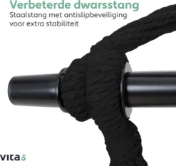 Vita5 XXL Hangstoel | Binnen&Buiten Hangnest | Incl. 2 Kussens En Boekenvak | Volwassenen&Kinderen | Hangmatstoel Tot 225kg | Beige -Tuinwereld Verkoop 1200x1134 2