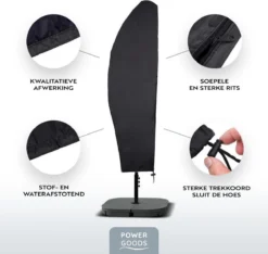 Power Goods Parasolhoes XXL Voor Zweefparasol – Parasolhoes Met Rits En Stok – Parasolhoes Staande Parasol – Tuinmeubelhoezen – Beschermhoes Zweefparasol – Waterproof – Anti-UV – 280 X 81 Cm -Tuinwereld Verkoop 1200x1135