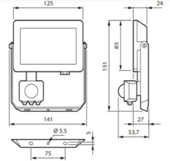 Philips Decoflood - Floodlight - Zwart - 1x20W - Met Sensor -Tuinwereld Verkoop 1200x1135 3