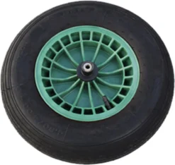 FORT 2PLy Kruiwagenwiel 400x100mm, Kunststof Velg, Kleur Groen, Luchtband -Tuinwereld Verkoop 1200x1138 12