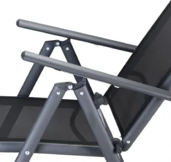 Tuinset 4 + 1 Klapstoelen Tuintafel – Aluminium 80x80cm - Grijs -Tuinwereld Verkoop 1200x1138 4