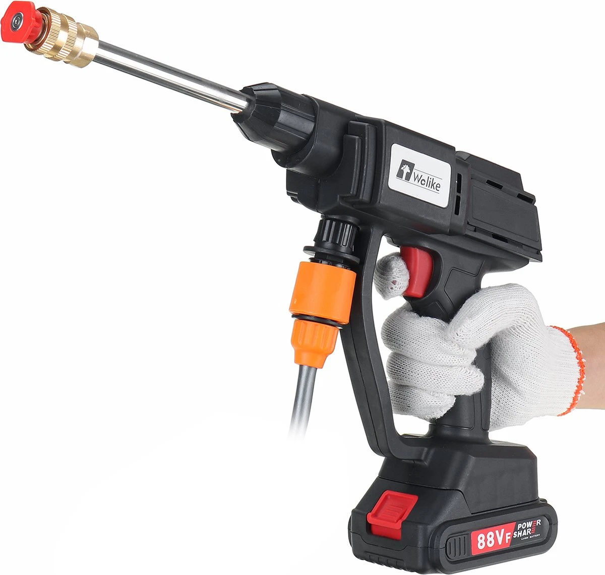 Merkloos Elektrische Accu-Hogedrukreiniger - 20Bar - Multifunctioneel Mondstuk - Draagbaar Oplaadbaar Snoerloos - Reinigingsspuitpistool - Met Rijke Accessoires - Voor Makita 18V-batterij - Voor Auto, Tuin, Terras, Raam (Zwart) 3 Merkloos Elektrische Accu-Hogedrukreiniger - 20Bar - Multifunctioneel Mondstuk - Draagbaar Oplaadbaar Snoerloos - Reinigingsspuitpistool - Met Rijke Accessoires - Voor Makita 18V-batterij - Voor Auto, Tuin, Terras, Raam (Zwart) - Afbeelding 3