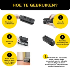 OWLTRA® Elektrische Muizenval - Ongediertebestrijding - Veilig & Hygiënisch - Effectief -Tuinwereld Verkoop 1200x1145 8