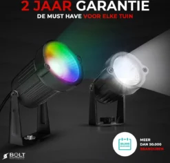 Bolt Electronics ® Tuinspot – Tuinverlichting LED Buiten – Hanglamp Buitenverlichting – Prikspot Buitenlamp - RGB Lamp – Bedienbaar Via App Tuinlamp – IP68 Waterdicht Muurlamp – Wandlamp – Verlichting Terras En Tuin – 9 Stuks -Tuinwereld Verkoop 1200x1147 5