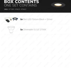 HOFTRONIC™ LED Inbouwspots 3 Spots - Zwart - Rond - IP65 - GU10 - Dimbaar - Spot Bari - 5 Watt 2700K Warm Wit -Tuinwereld Verkoop 1200x1149