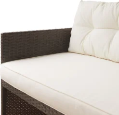 Teamson Home 3-Delig Hoek Loungeset - Tuinmeubelen - Tuinbank - Omvat Tafel En Kussens - Rotan - Bruin/Wit -Tuinwereld Verkoop 1200x1150 1