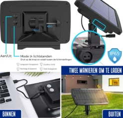 Lichtsnoer - Lichtslinger Op Zonne-energie - Solar Led Prikkabel - Feestverlichting - Lampjes Slinger - Tuinverlichting - Vintage Basic Sfeerverlichting - 15 Meter En 12 Led E27 Lampen -Tuinwereld Verkoop 1200x1150 2