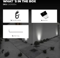 Ledvion IP65 - LED Prikspot - GU10 Fitting - 2 Meter Kabel Met Stekker - Zwart -Tuinwereld Verkoop 1200x1150 6