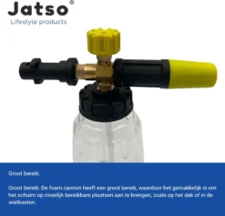 Jatso® Foam Cannon - Snow Foam - Foam Gun - Schuimlans - Foam Gun Auto - Foam Lance - Schuimsproeier - Snow Foam Cannon - Past Op Karcher K1 T/m K7 - Messing - Afneembaar Pistool -Tuinwereld Verkoop 1200x1153 4