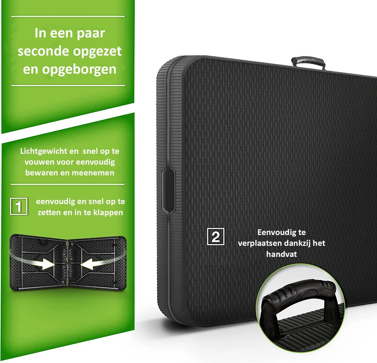 Sens Design Tuintafel Kunststof - Campingtafel Inklapbaar - Rotan-Look 3 Sens Design Tuintafel Kunststof - Campingtafel Inklapbaar - Rotan-Look - Afbeelding 3