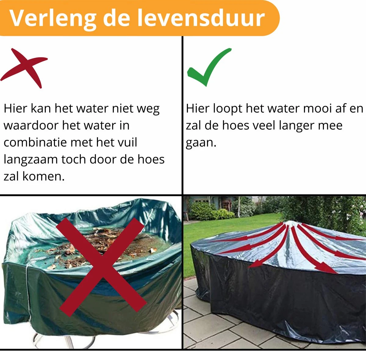 Beschermhoes Tuinmeubelen - Tuintafel - Loungeset - Tuinset - 213x132x74 Cm 8 Beschermhoes Tuinmeubelen - Tuintafel - Loungeset - Tuinset - 213x132x74 Cm - Afbeelding 8