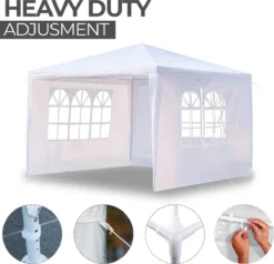MaxxGarden Partytent - Paviljoen - 3x4m - Incl. Zijwanden - Waterdicht - Wit 10 MaxxGarden Partytent - Paviljoen - 3x4m - Incl. Zijwanden - Waterdicht - Wit -Tuinwereld Verkoop 1200x1157