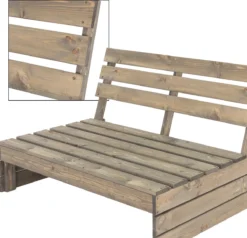 Pro Garden Palletbank - 120 Cm - 2-zits -Tuinwereld Verkoop 1200x1158 1