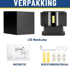WRH - Set Van 2 Wandlamp Binnen Industrieel - Wandlamp Buiten - Waterdicht IP65 - Industrieel Modern - Set Van 2 -Tuinwereld Verkoop 1200x1158 5