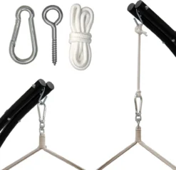 Metalen Ophangset Tot 160kg - Massieve Bevestiging Set Voor Hangstoel Hangmat - Plafond Wand Montage -Tuinwereld Verkoop 1200x1159