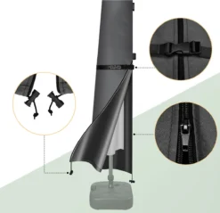 Kingsleeve Parasolhoes Tot Ø 330cm - Weerbestendig Robuust - Grijs 19 Kingsleeve Parasolhoes Tot Ø 330cm - Weerbestendig Robuust - Grijs -Tuinwereld Verkoop 1200x1163 1