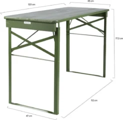 MaximaVida Inklapbare Biertafel Berlijn 120 X 50 Cm Olijfgroen - FSC Hout -Tuinwereld Verkoop 1200x1166 3