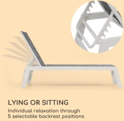 Blumfeldt Renazzo Lounge Ligstoel - Ligbed Voor De Tuin - Aluminium Tuinstoel - 6 Standen - Waterafstotend - Bekleding Van 70 % Pvc En 30 % Polyetheen - Grijs -Tuinwereld Verkoop 1200x1171 2