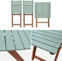 Alice's Garden Bistroset Barcelona - 2 Zitplaatsen - Acacia - Groengrijs -Tuinwereld Verkoop 1200x1172