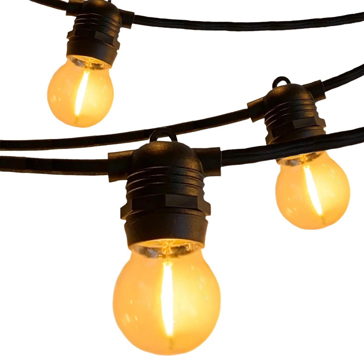 A Sunny Day Lichtsnoer Buiten - 10 Meter Inclusief 10 LED Lampen - 10 Meter Lichtsnoer Voor Buiten + 2 Meter Aansluitsnoer - Prikkabel - Priklicht - Lichtsnoer - 10 LED Lampen - E27 Fitting - Verlengbaar - Lichtsnoer Binnen 1 A Sunny Day Lichtsnoer Buiten - 10 Meter Inclusief 10 LED Lampen - 10 Meter Lichtsnoer Voor Buiten + 2 Meter Aansluitsnoer - Prikkabel - Priklicht - Lichtsnoer - 10 LED Lampen - E27 Fitting - Verlengbaar - Lichtsnoer Binnen